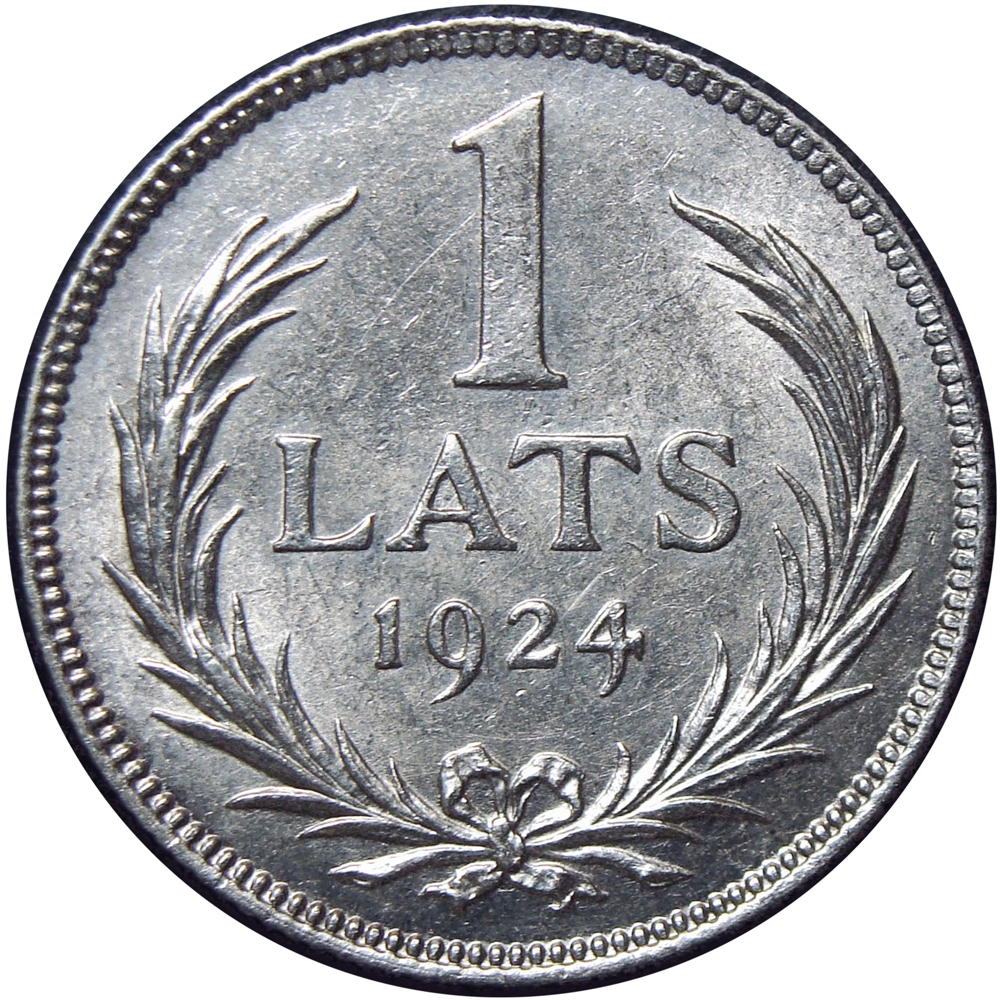 Letonia Moneda de Plata 1 Lats 1924  - Numisfila