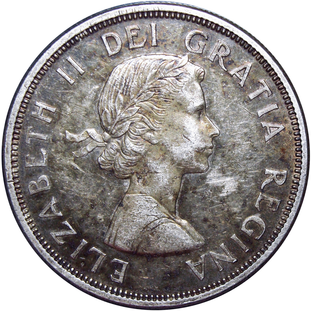 Canadá Moneda de Plata 1 Dollar 1964 Charlottetown y Quebec - Elizabeth II  - Numisfila