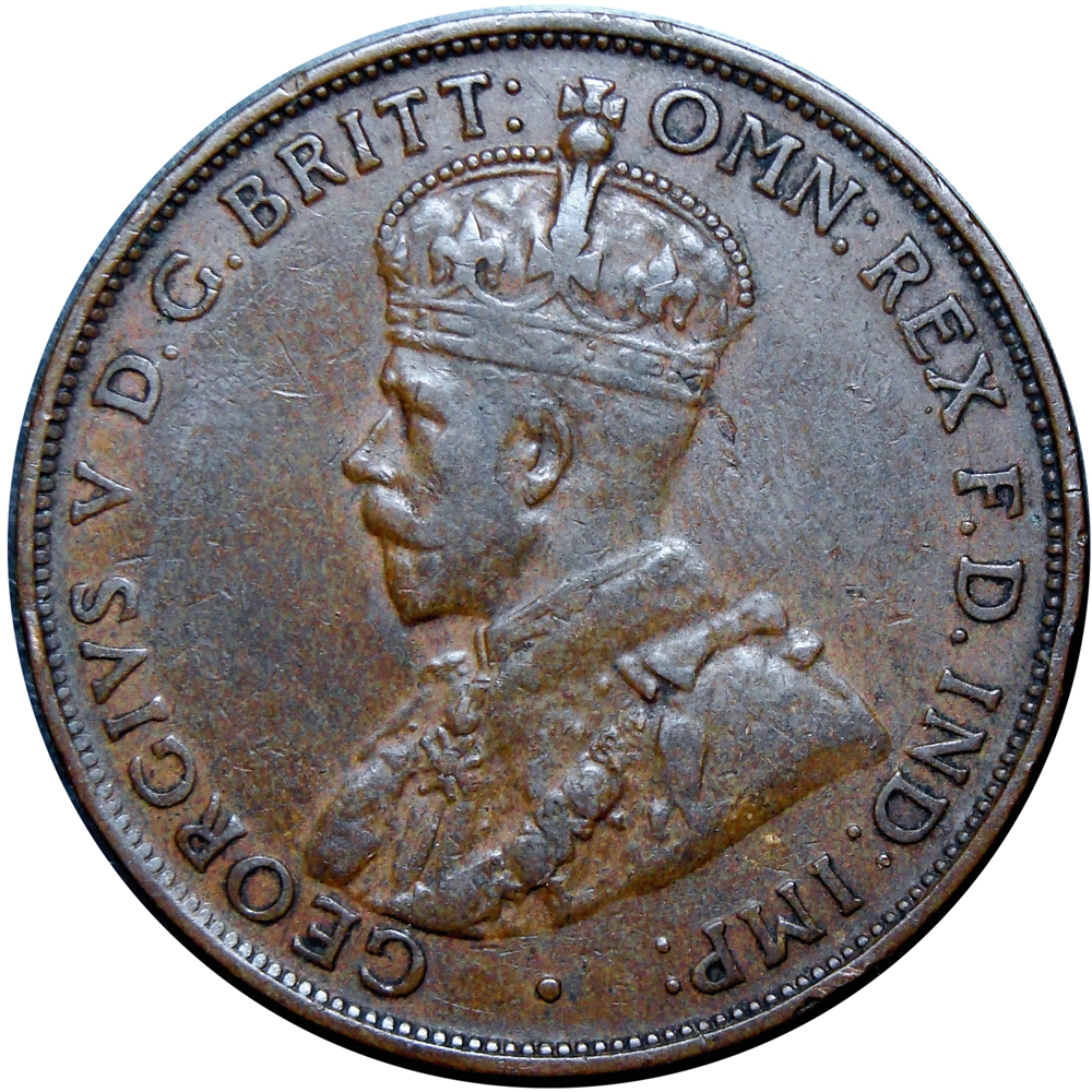 Australia Moneda de Bronce One Penny 1936 Jorge V  - Numisfila