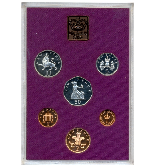 Set Proof Reino Unido 1980 Gran Bretaña e Irlanda del Norte 6 Monedas - Numisfila