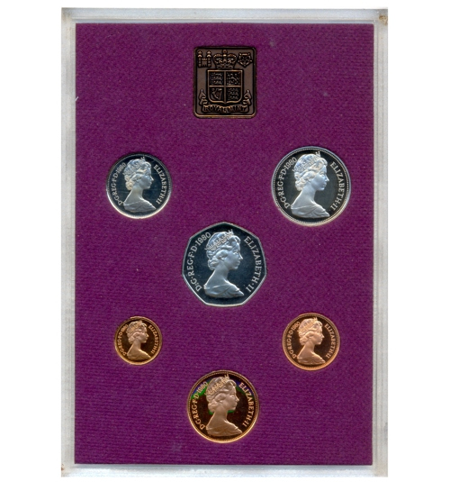 Set Proof Reino Unido 1980 Gran Bretaña e Irlanda del Norte 6 Monedas  - Numisfila