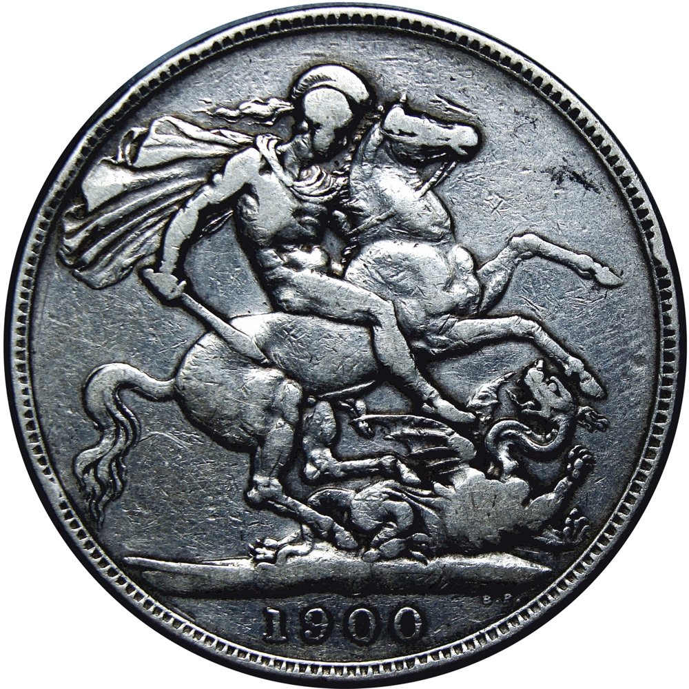 Reino Unido Moneda de Plata 1 Crown 1900 Reina Victoria - Numisfila