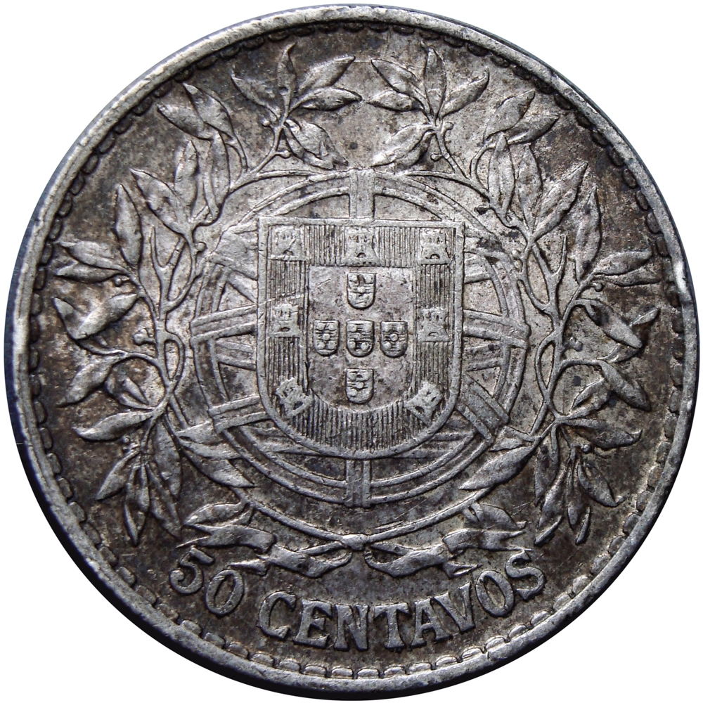 Portugal Moneda de Plata 1 Escudo 1916 La Libertad  - Numisfila