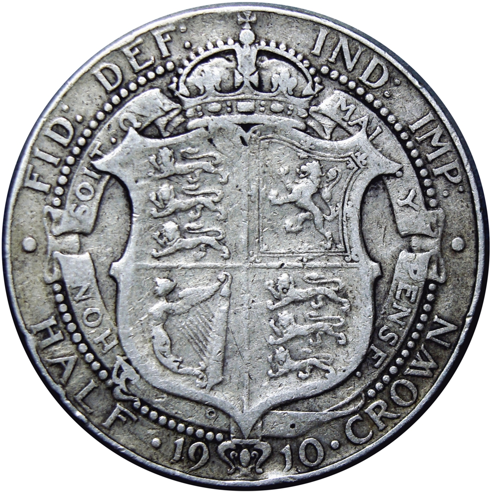Reino Unido Moneda de Plata Half Crown 1910 Eduardo VII - Numisfila