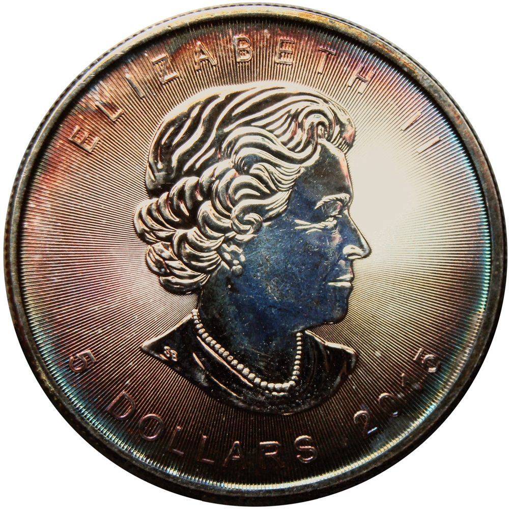 Canadá Moneda de Plata 5 Dollars 2015 Elizabeth II 4to Retrato  - Numisfila
