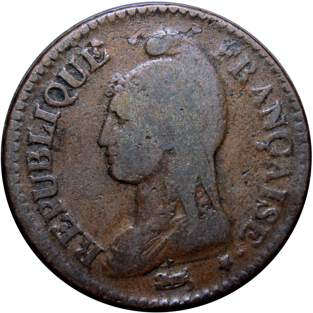 Francia Moneda de Cobre Un Décime LAN 7 / 1798 A - Numisfila
