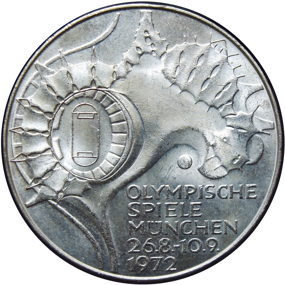 Moneda Alemania 10 Marcos 1972 D Juegos Olímpicos 1972 Múnich - Numisfila