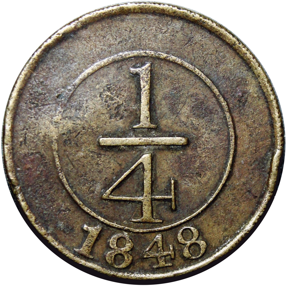 República Dominicana Moneda ¼ Real 1848 - Numisfila