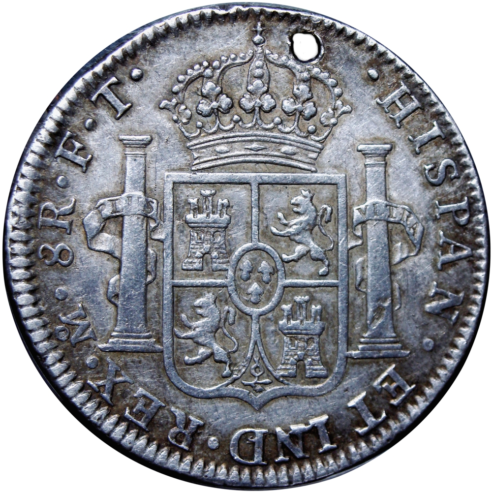 México Moneda de Plata 8 Reales 1802 F.T. Carlos IV  - Numisfila