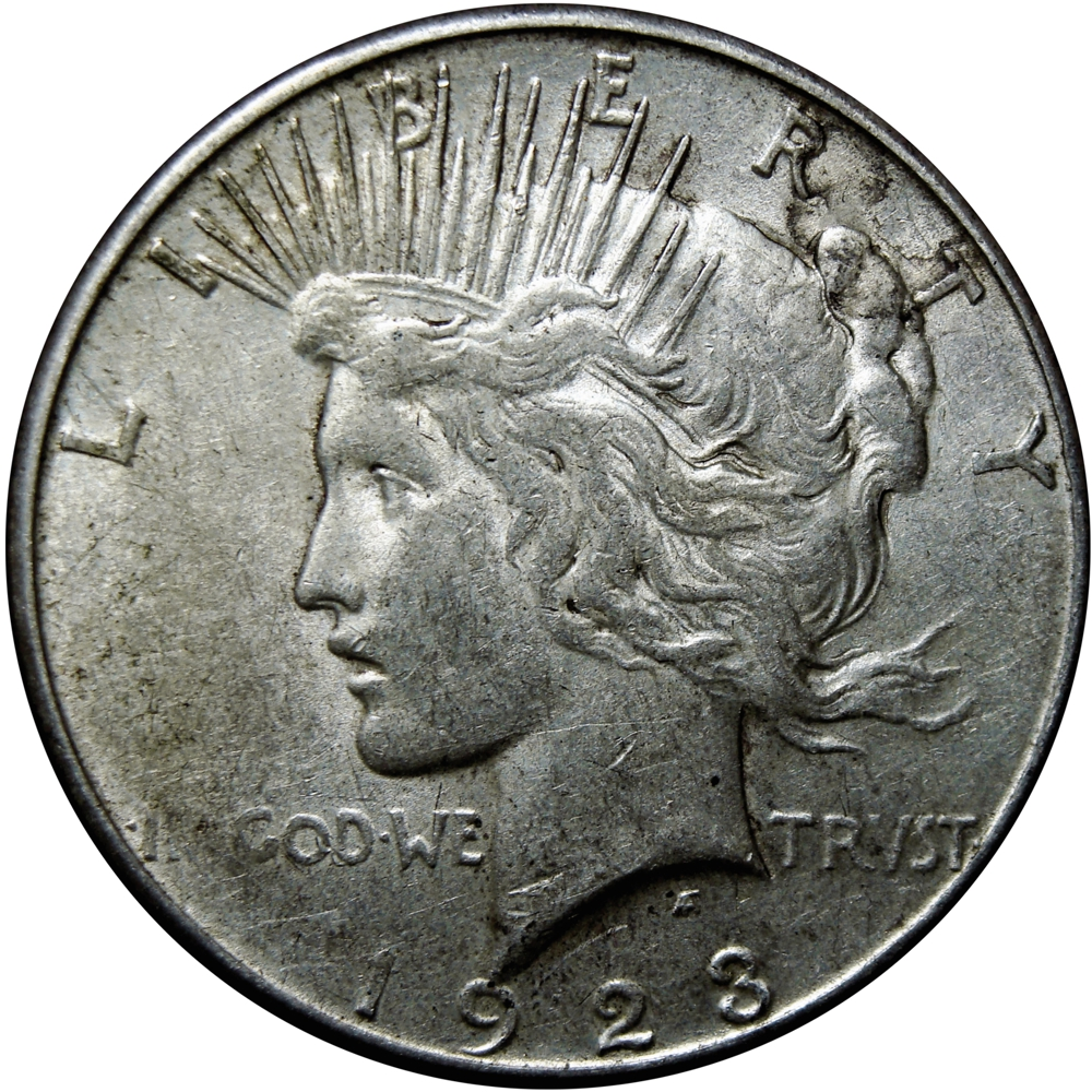 EE. UU. Moneda de Plata Dollar 1923 S  "Peace Dollar" - Numisfila