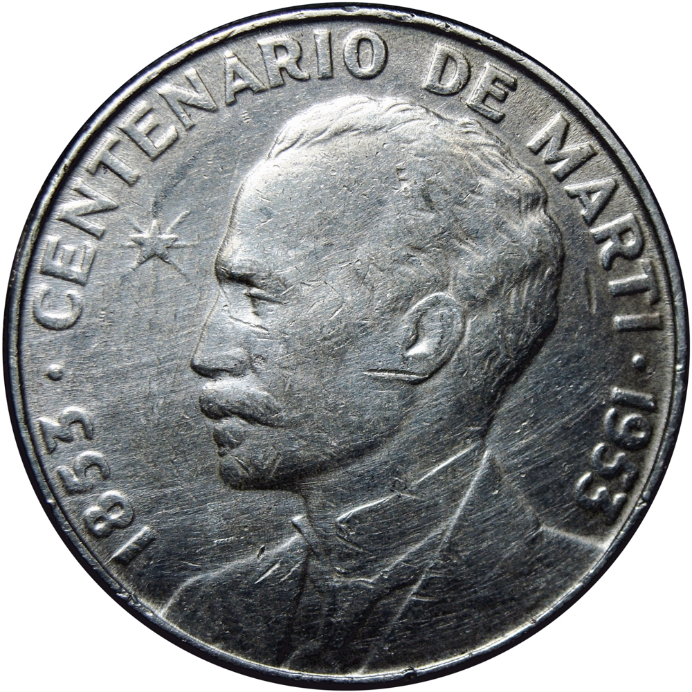 Cuba Moneda de Plata 1 Peso 1953 José Martí - Numisfila