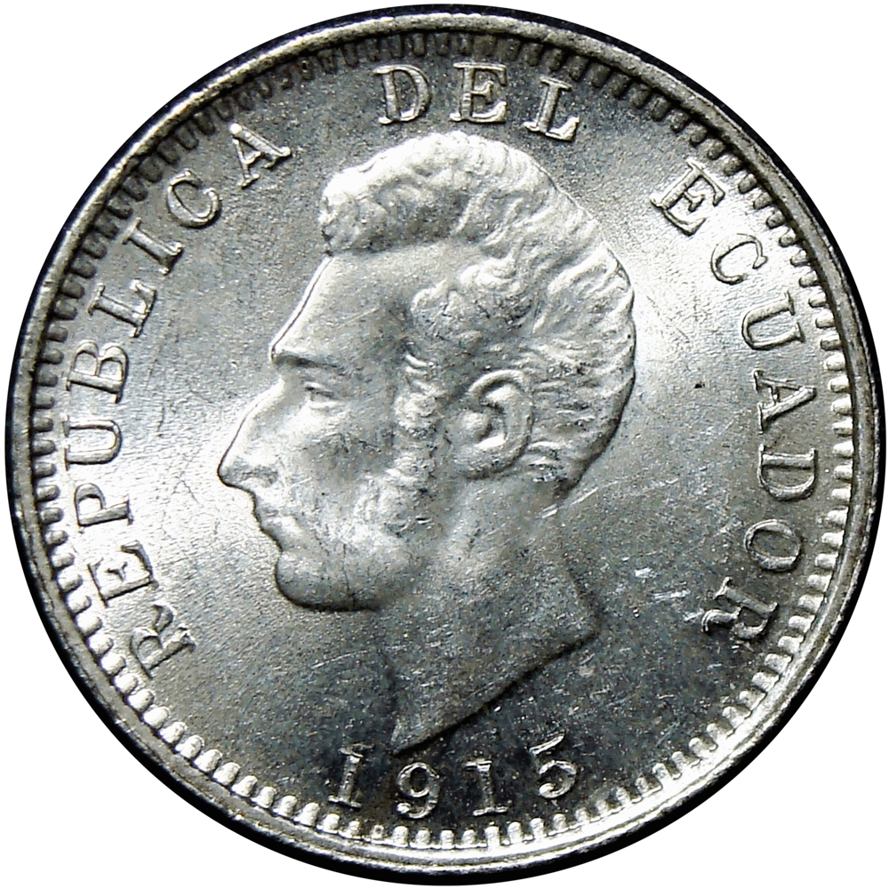 Ecuador Moneda de Plata Un Décimo 1915 BIRMn - Sucre - Numisfila