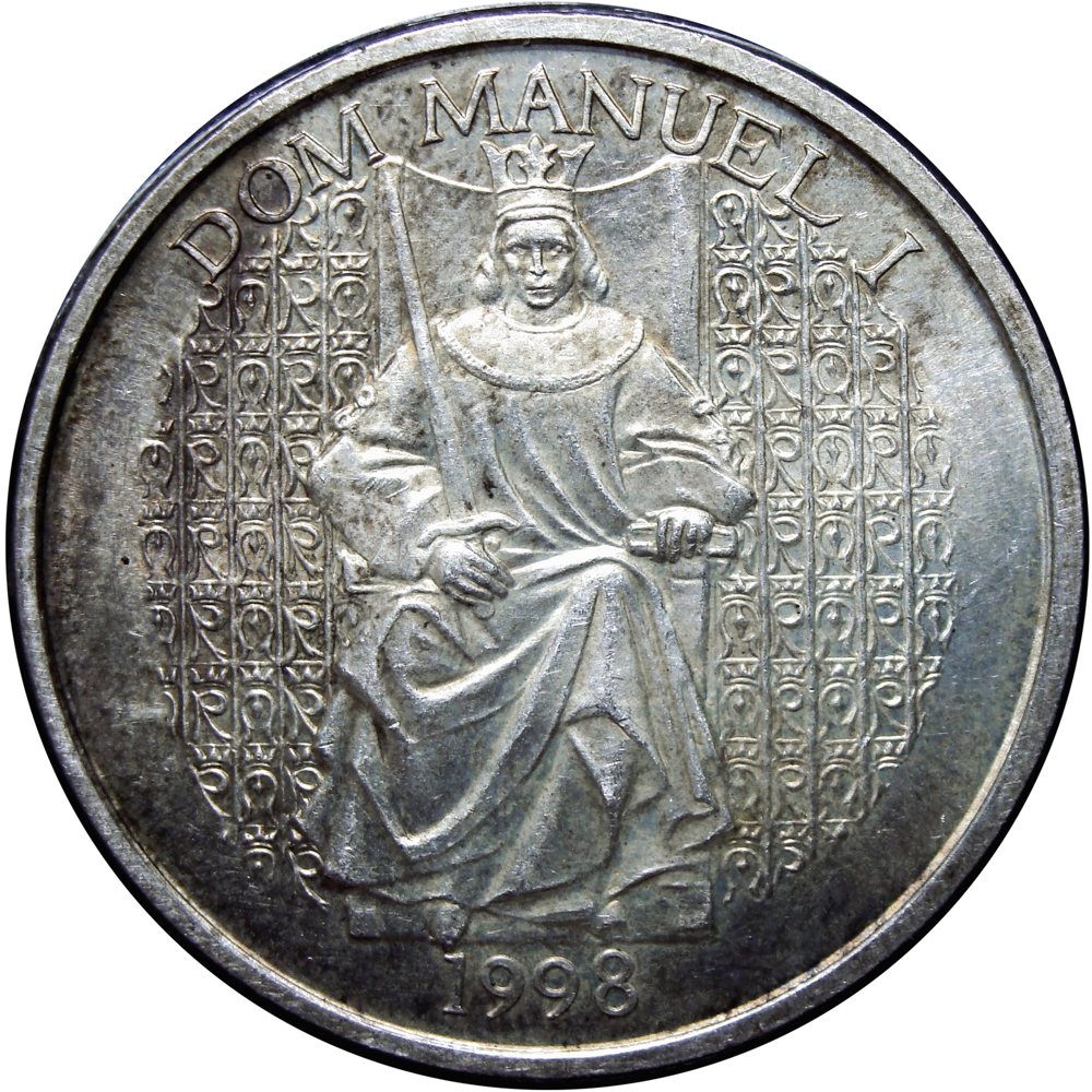 Portugal Moneda de Plata 1000 Escudos 1998 Dom Manuel I - Numisfila