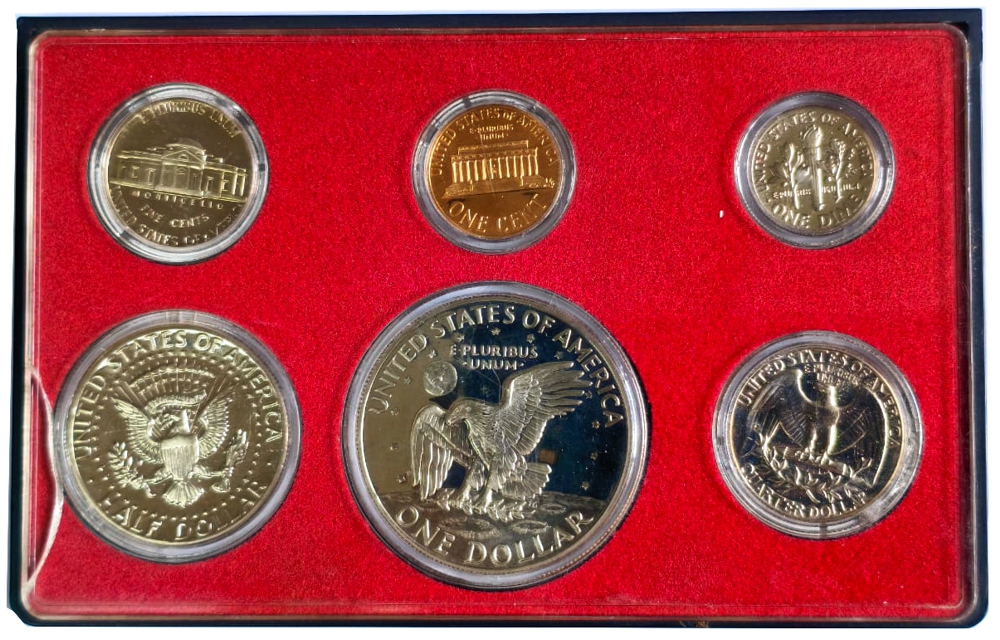 Set EE.UU. 6 Monedas Proof 1973 S Estuche Original  - Numisfila