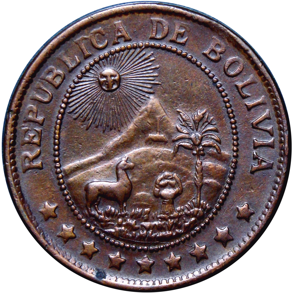 Bolivia Moneda de Latón 50 Centavos 1942  - Numisfila