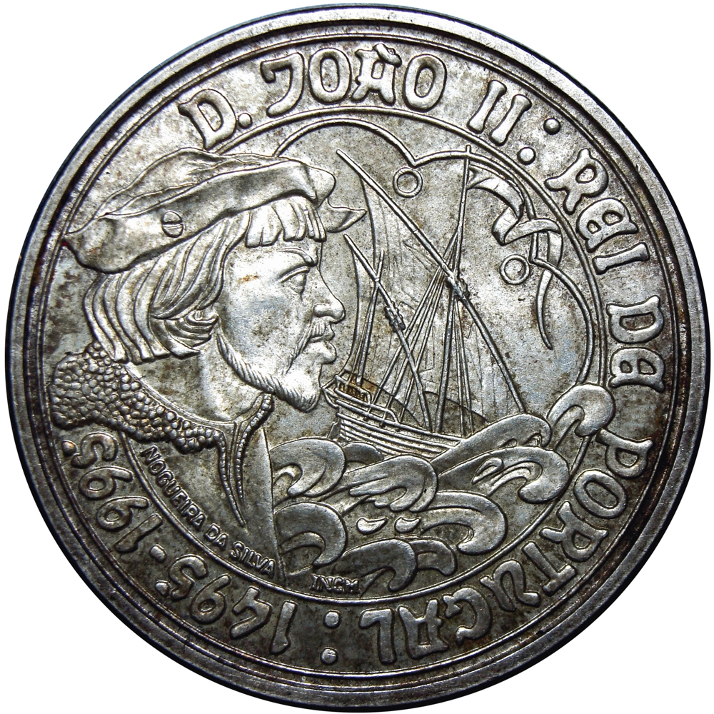 Portugal Moneda de Plata 1000 Escudos 1995 Juan II de Portugal - D. João II, apodado "El Príncipe Perfecto" - Numisfila