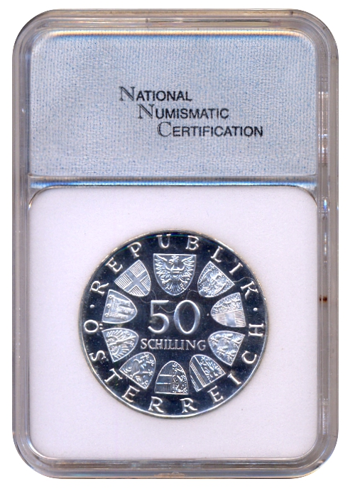 Austria Moneda de Plata Proof  50 Schilling 1973 Dr. Thedor Koerner    - Numisfila