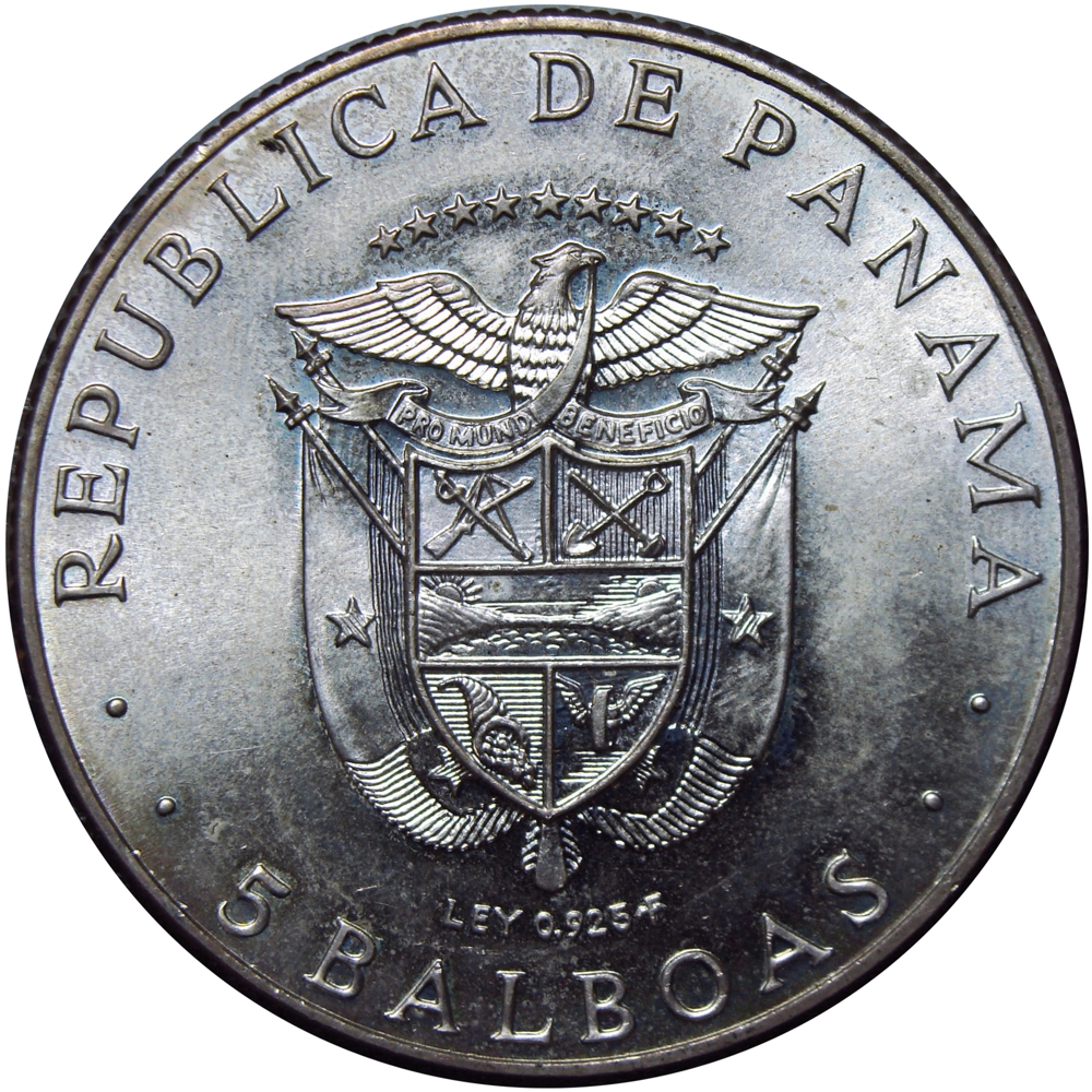 Panamá Moneda de Plata 5 Balboas 1970 - Juegos Centroamericanos y del Caribe  - Numisfila