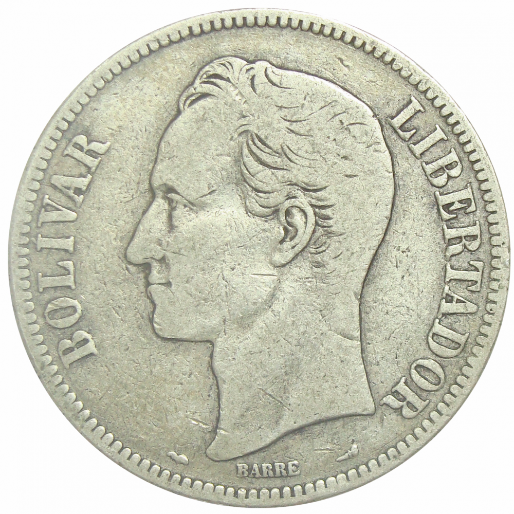 Moneda 5 Bolívares - Fuerte de 1910 Redondo  - Numisfila