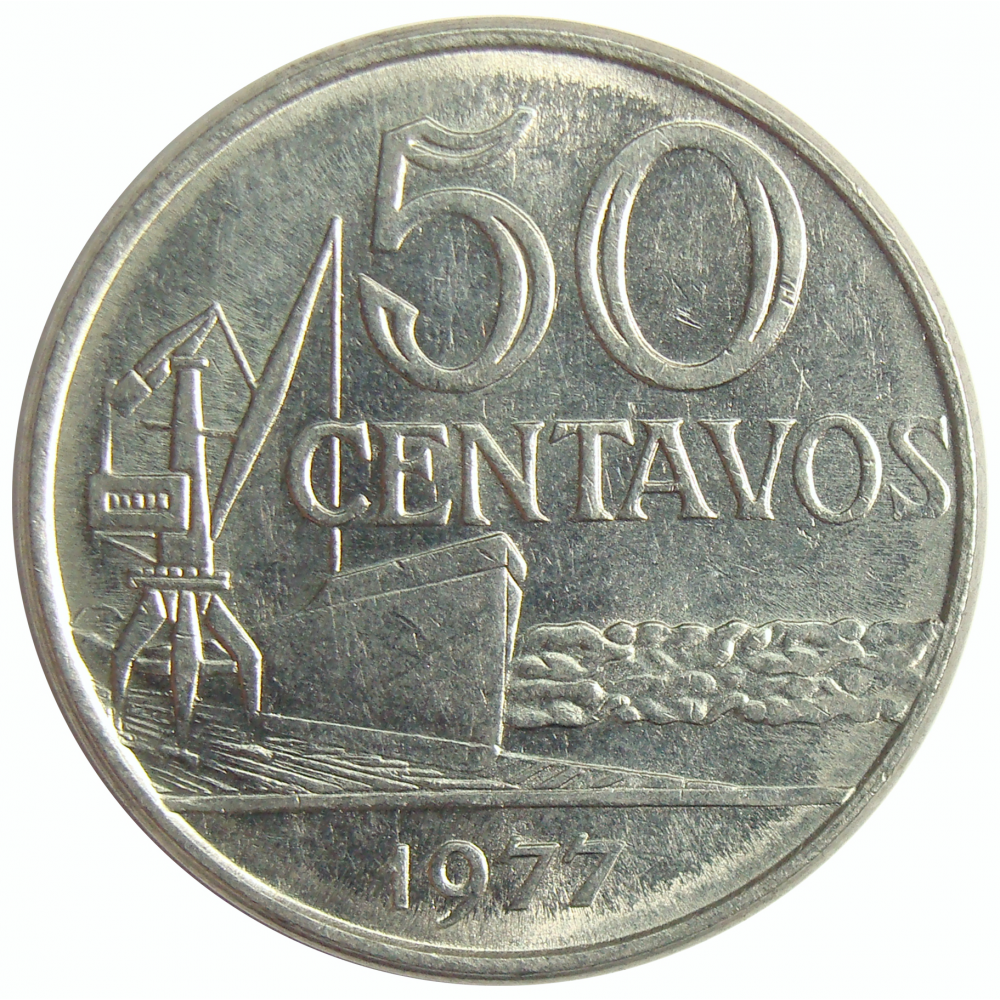 Moneda Brasil 50 Centavos 1976-79  - Numisfila