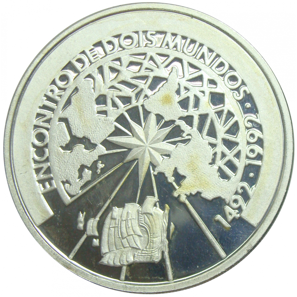 Moneda Brasil 500 Cruzeiros 1991 Encuentro Dos Mundos  - Numisfila