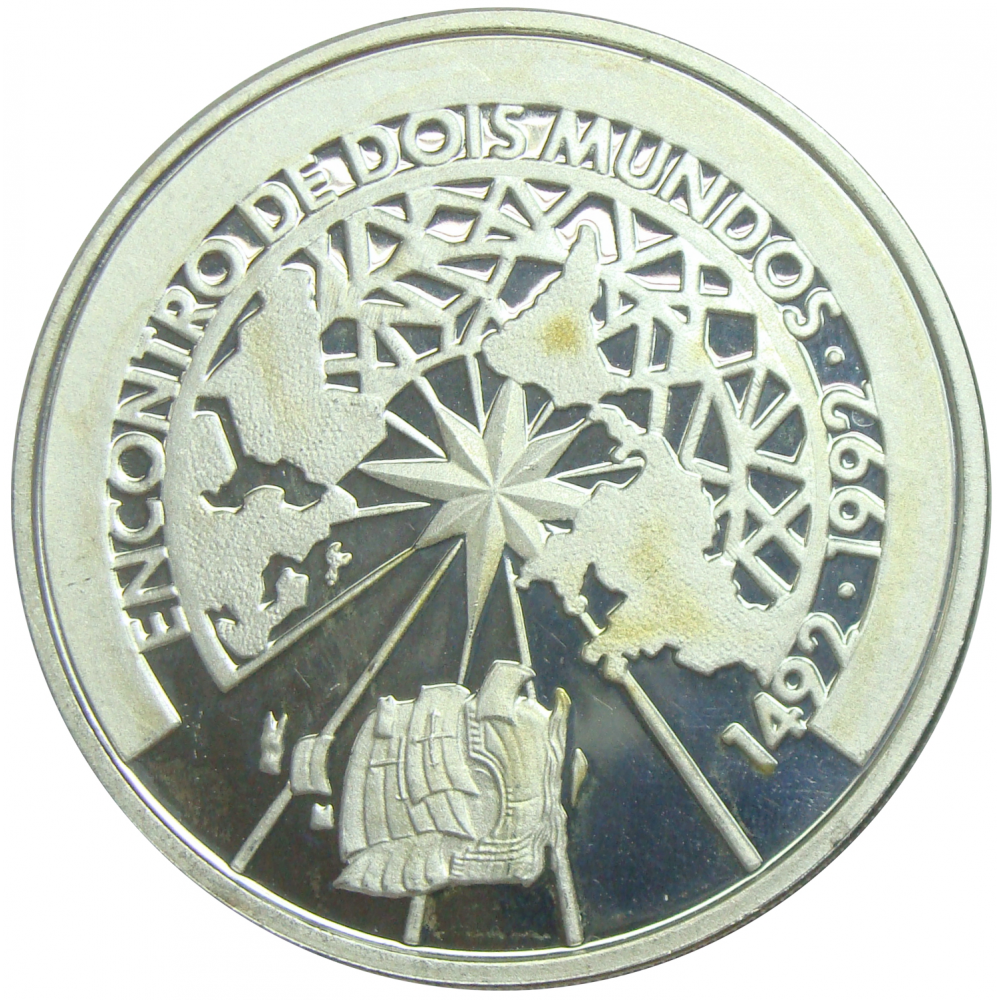 Moneda Brasil 500 Cruzeiros 1991 Encuentro Dos Mundos - Numisfila