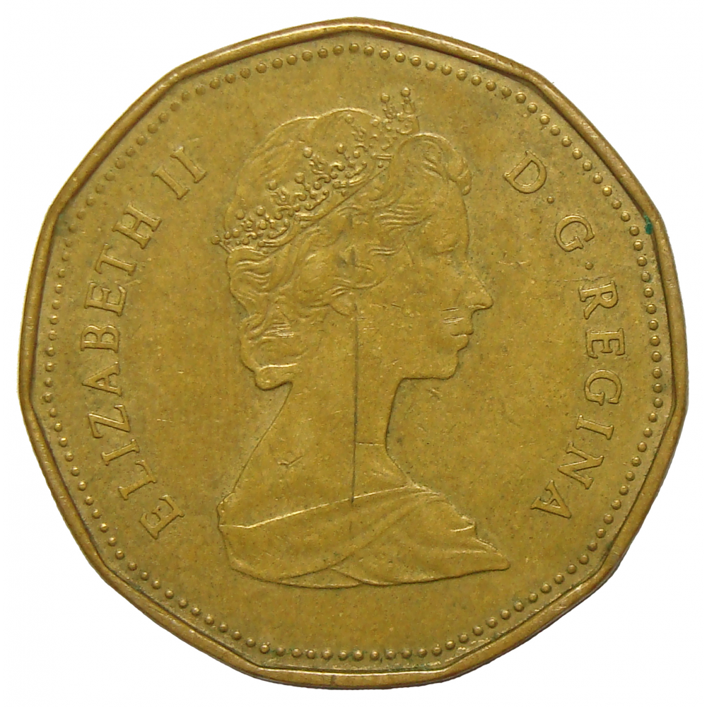 Moneda Canadá 1 Dólar 1987-1989