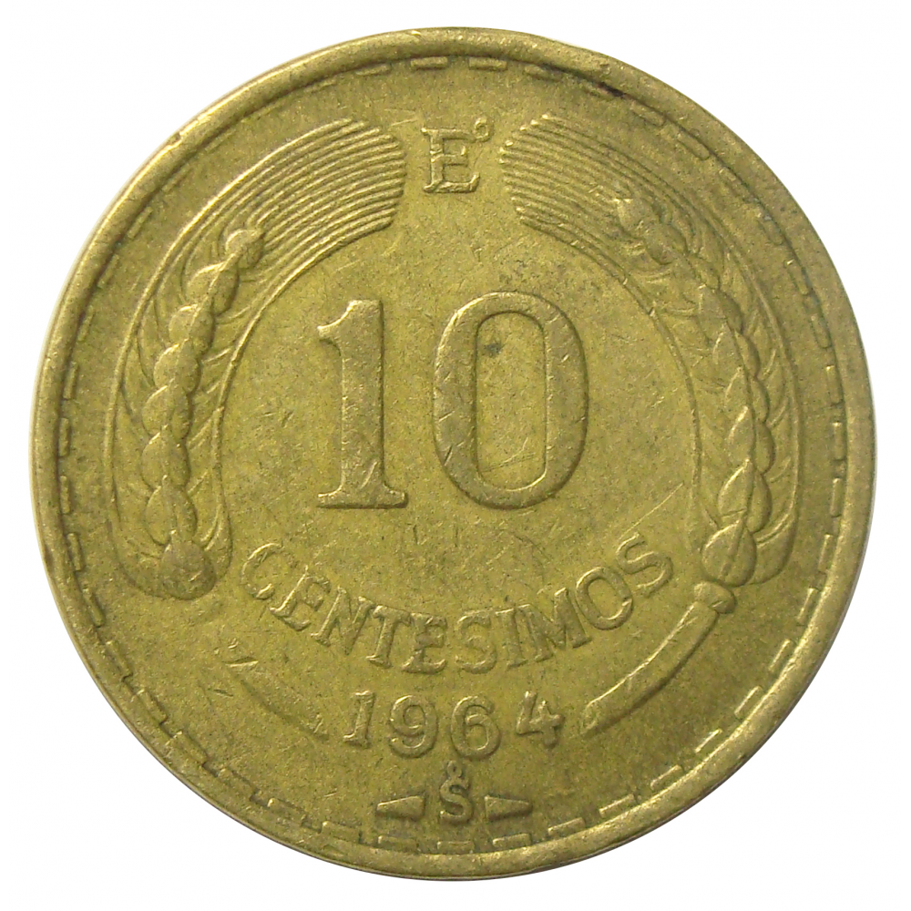 Moneda Chile 10 Centesimos 1960-70 Condor  - Numisfila