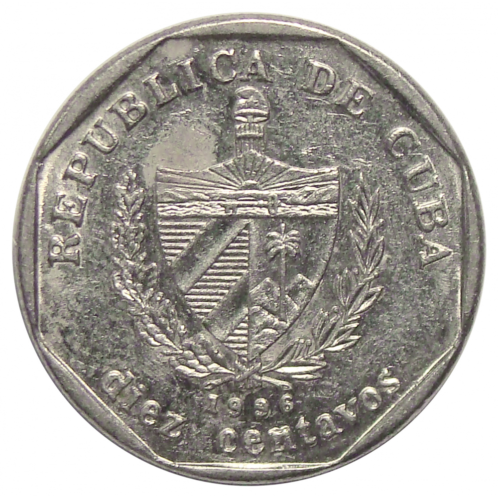 Moneda Cuba 10 Centavos 1996-2009   - Numisfila