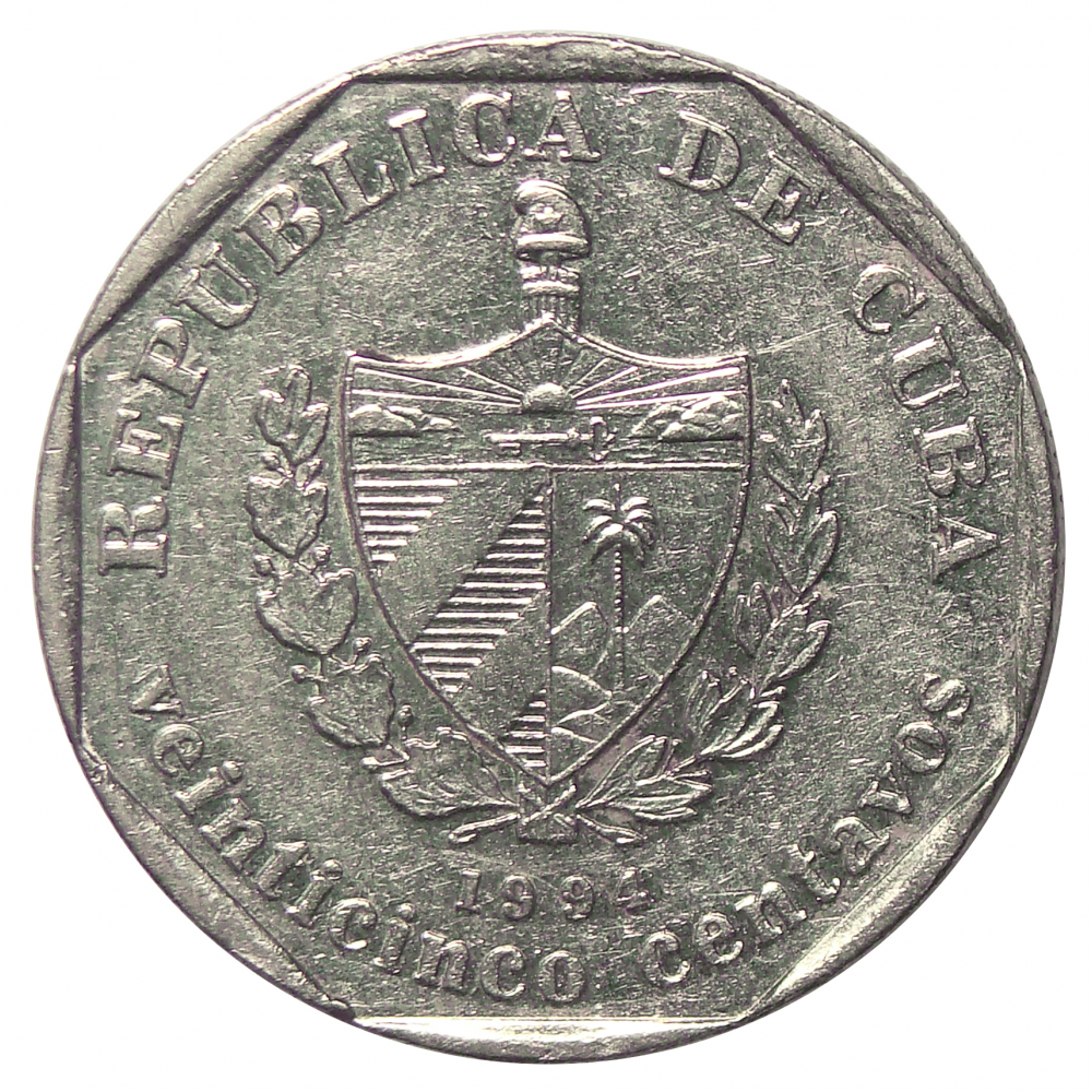 Moneda Cuba 25 Centavos 1994 Trinidad  - Numisfila
