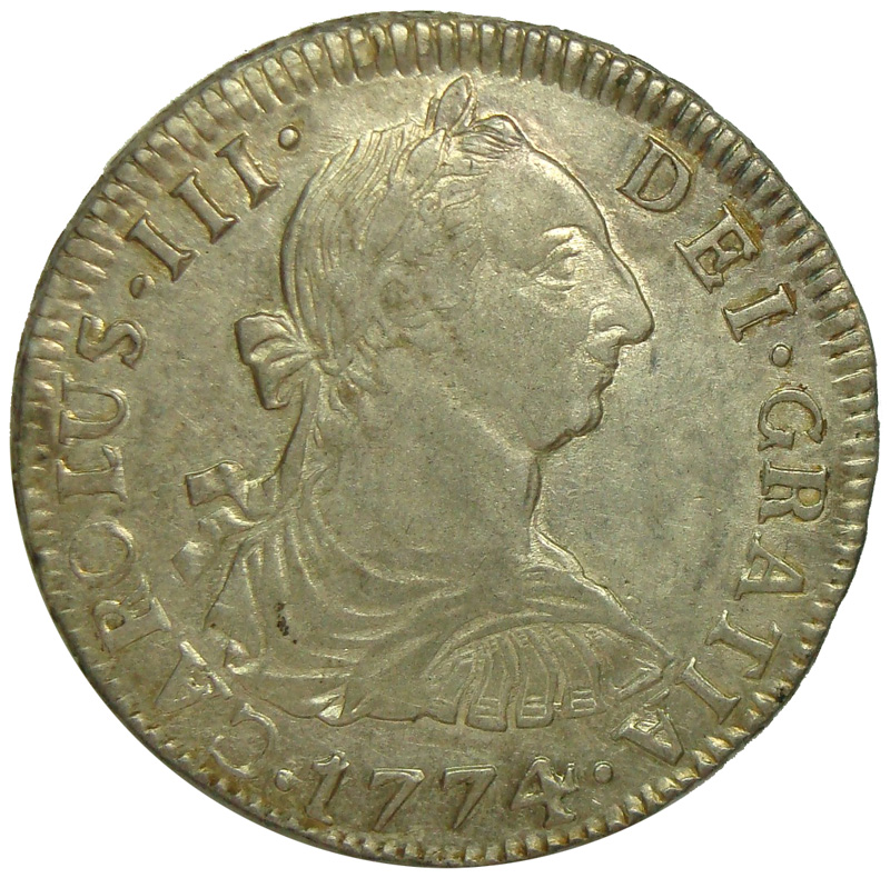 Moneda Bolivia 2 Reales 1774 JR Potosi Colonial  - Numisfila