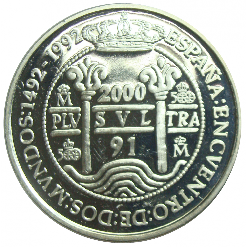 Moneda España 2.000 Pesetas 1991 Encuentro Dos Mundos - Numisfila