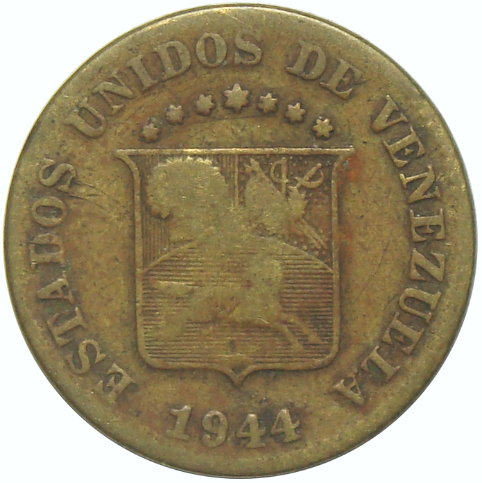 Moneda 5 Céntimos de 1944 - Puya Amarilla   - Numisfila