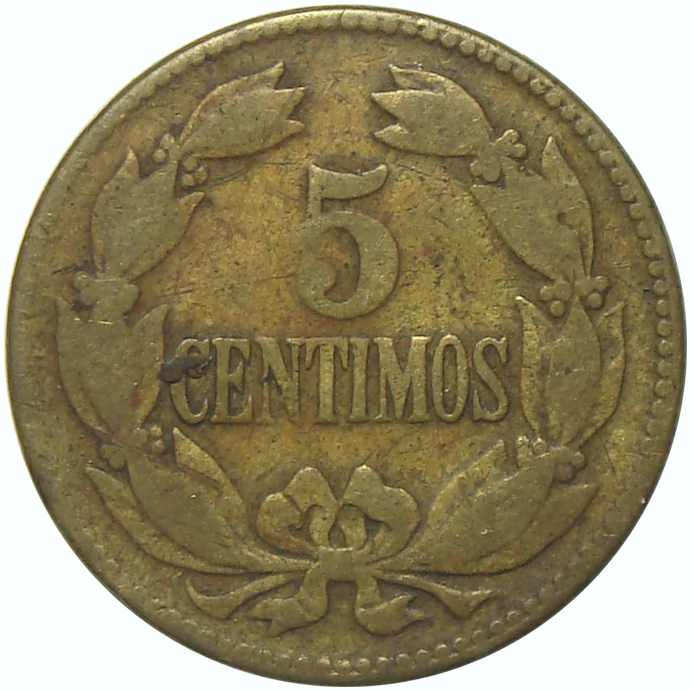Moneda 5 Céntimos de 1944 - Puya Amarilla   - Numisfila