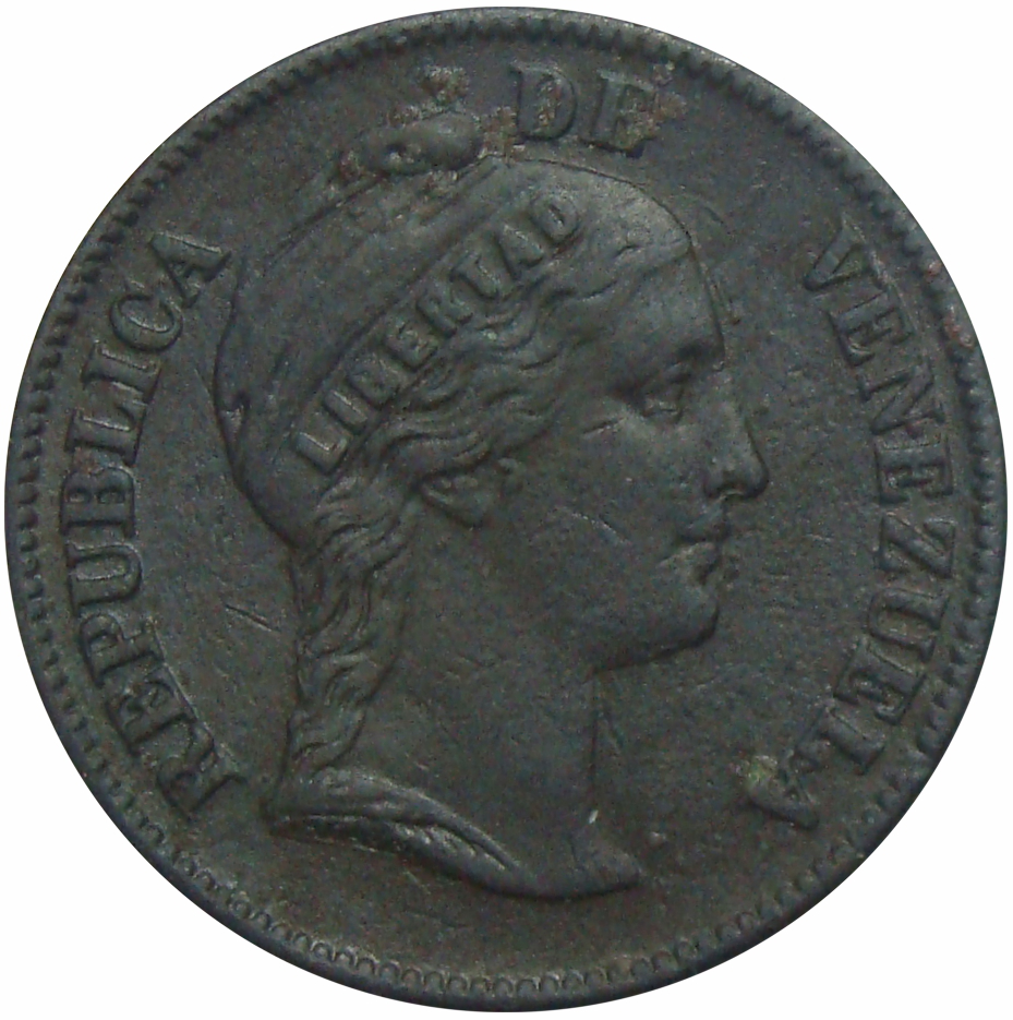 Moneda Centavo Monaguero 1863 Difícil  - Numisfila