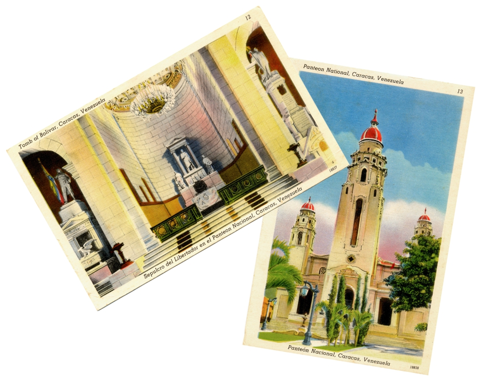 Panteón Nacional Pareja de Tarjetas Postales de Venezuela - Colourpicture  - Numisfila