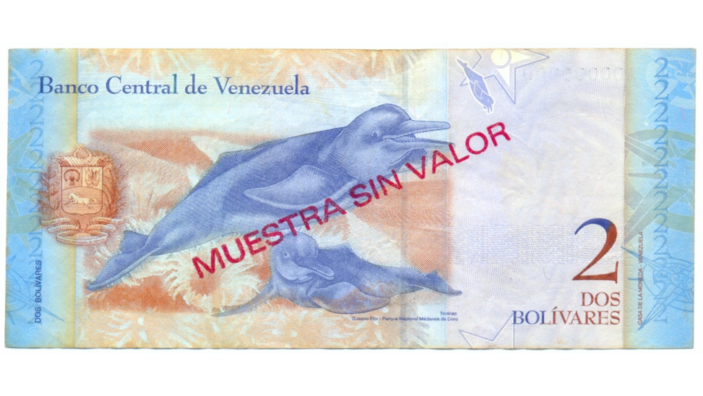 Muestra Sin Valor Billete 2 Bolívares 2007 #0414  - Numisfila