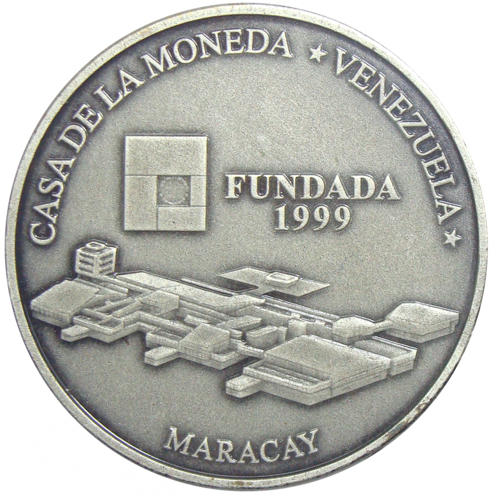 Moneda Plata 6000 Bolivares 2001 Maracay - Numisfila