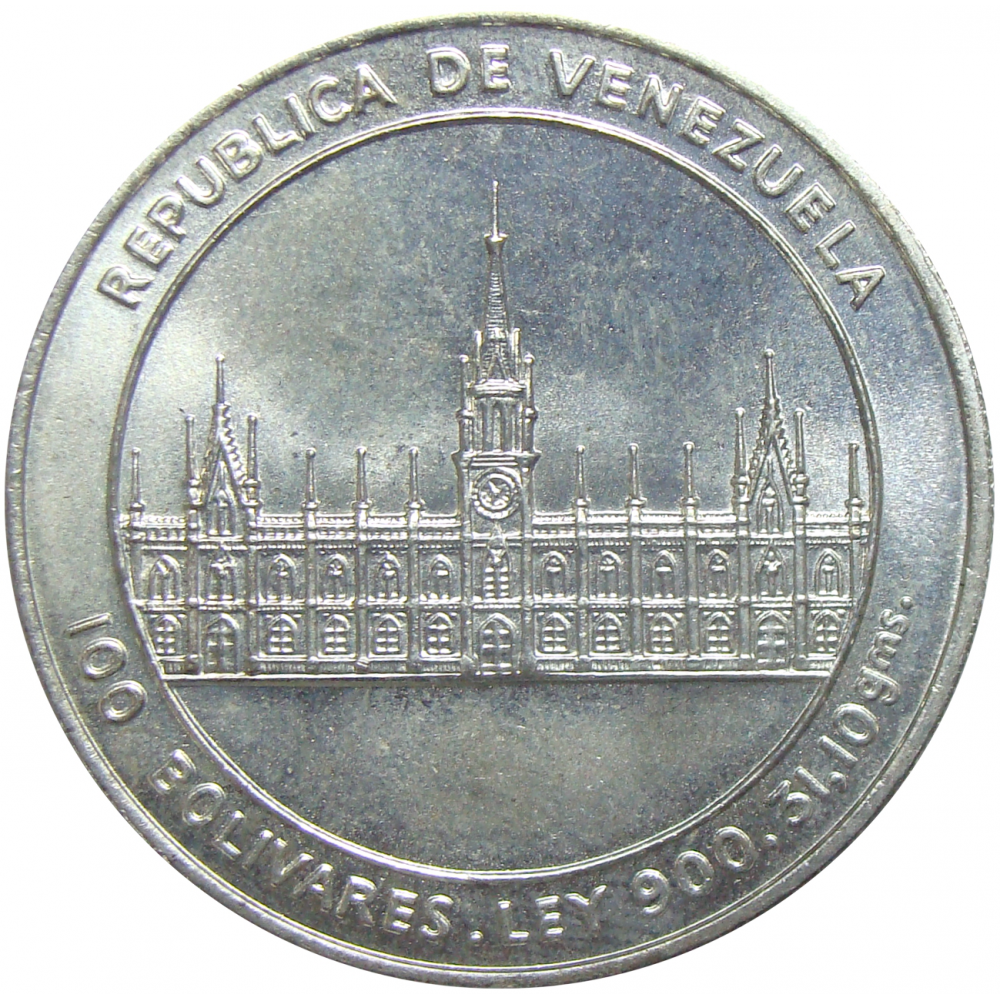 Moneda José María Vargas 100 Bolívares 1986 Conmemorativa  - Numisfila