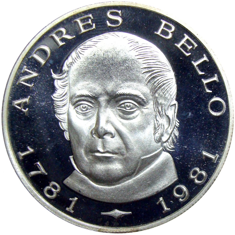 Moneda 100 Bolívares 1981 Andrés Bello Bicentenario Nacimiento  - Numisfila
