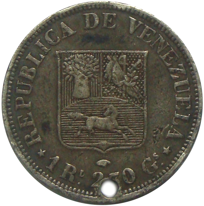 Moneda 10 Centavos - Real 1858 Libertad  - Numisfila