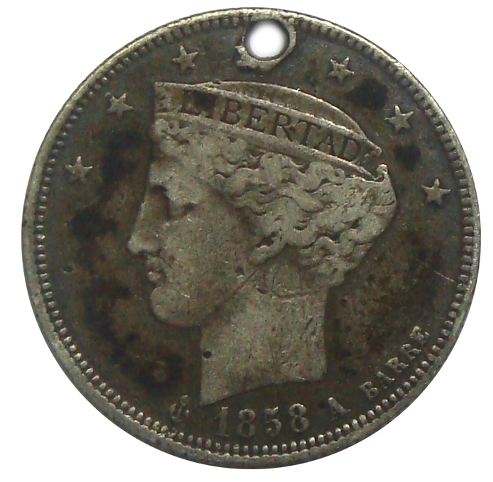 Moneda 10 Centavos - Real 1858 Libertad - Numisfila