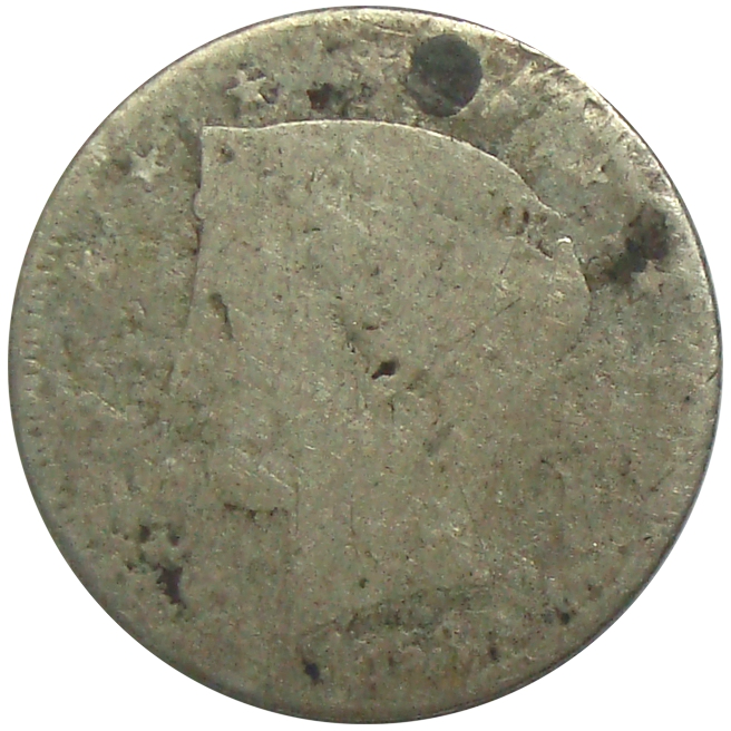 Moneda 10 Centavos - Real 1858 Libertad - Numisfila