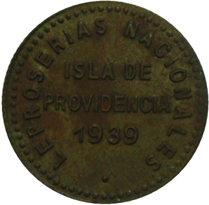 Ficha Leproserias Isla Providencia 0,05 Cts 1939 - Numisfila