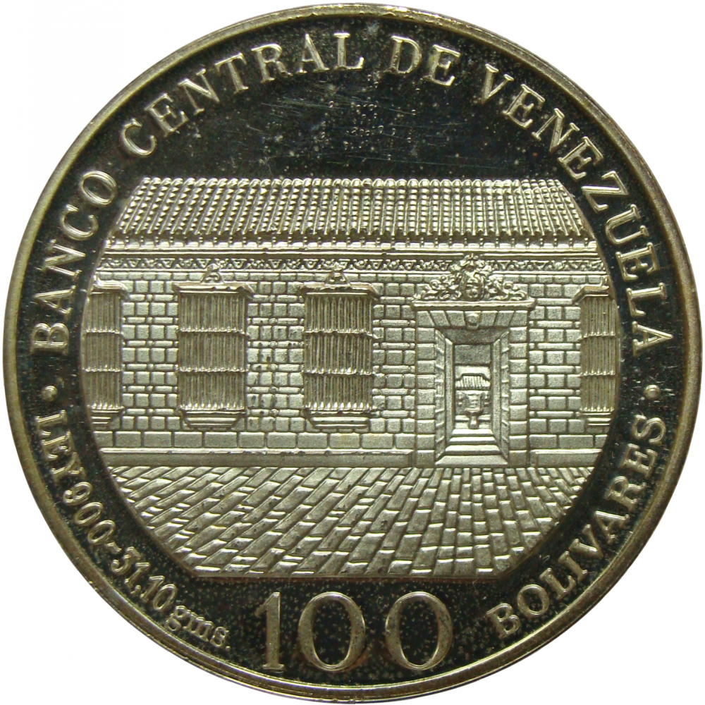 Moneda 100 Bolivares 1983 Bicentenario Simon Bolivar  - Numisfila