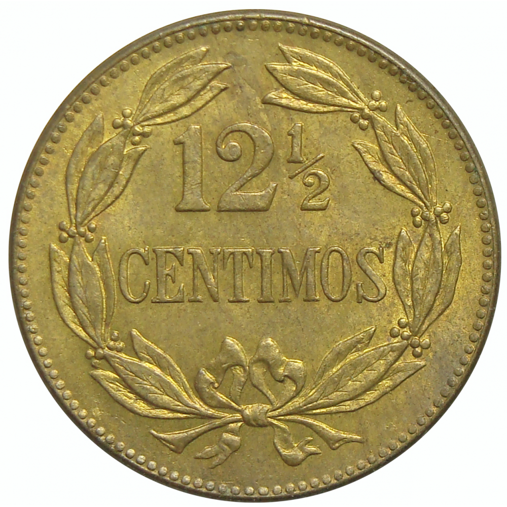 Moneda 12½ Céntimos de 1944 Locha Amarilla  - Numisfila