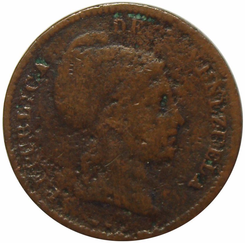 Moneda ½ Centavo Monaguero 1843 Libertad - Numisfila