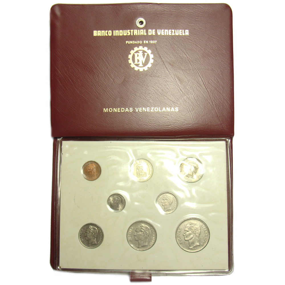 Souvenir 8 Monedas 1958–78 Bco Industrial Venezuela - Numisfila