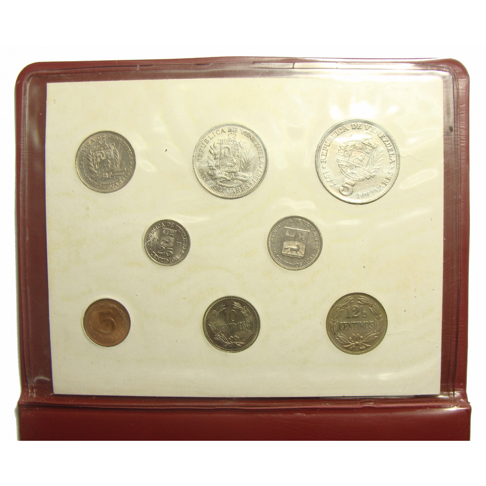 Souvenir 8 Monedas 1958–78 Bco Industrial Venezuela  - Numisfila