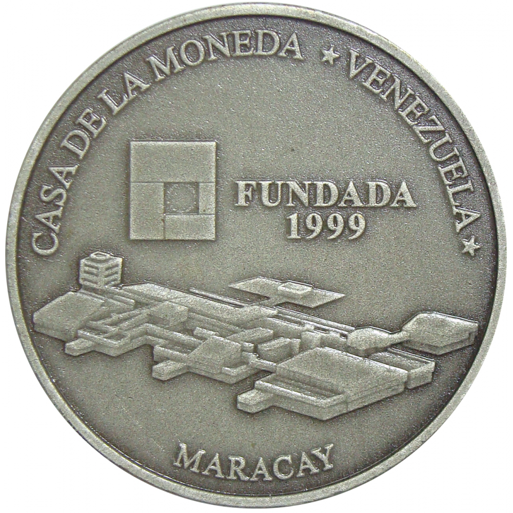 Moneda Plata 6000 Bolívares 2001 Maracay Casa de la Moneda  - Numisfila